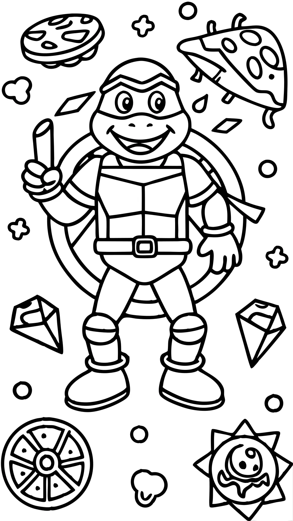 páginas para colorear de tortuga ninja gratis